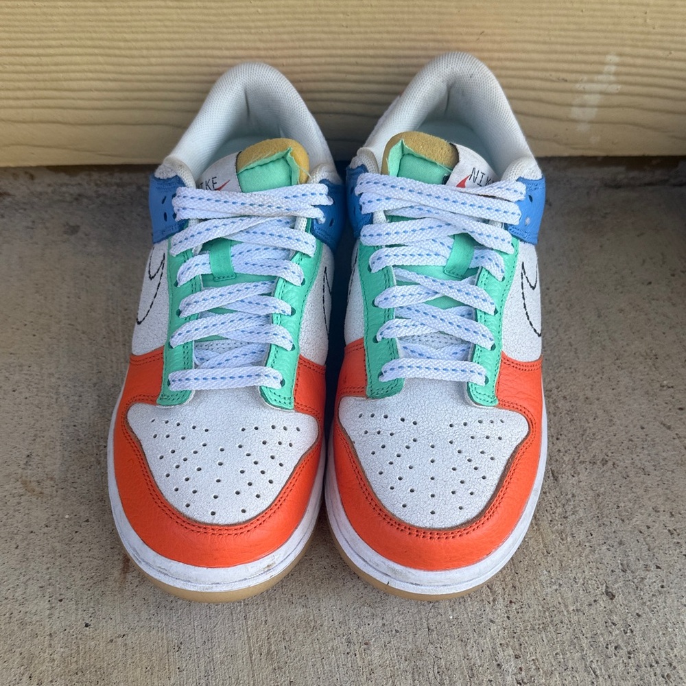 Nike Multicolor Sneakers with Orange and Green